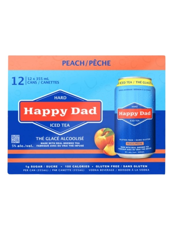 HAPPY DAD HARD ICED TEA PEACH 12 PACK