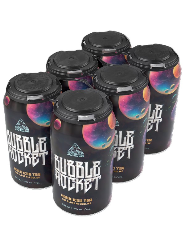 BUBBLE ROCKET HARD ICED TEA 6X355ML
