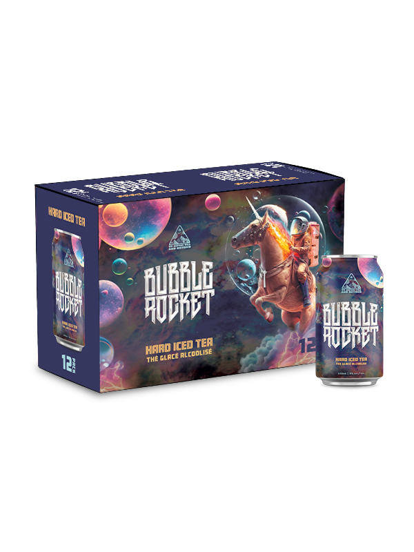 BUBBLE ROCKET HARD ICED TEA 12X355ML