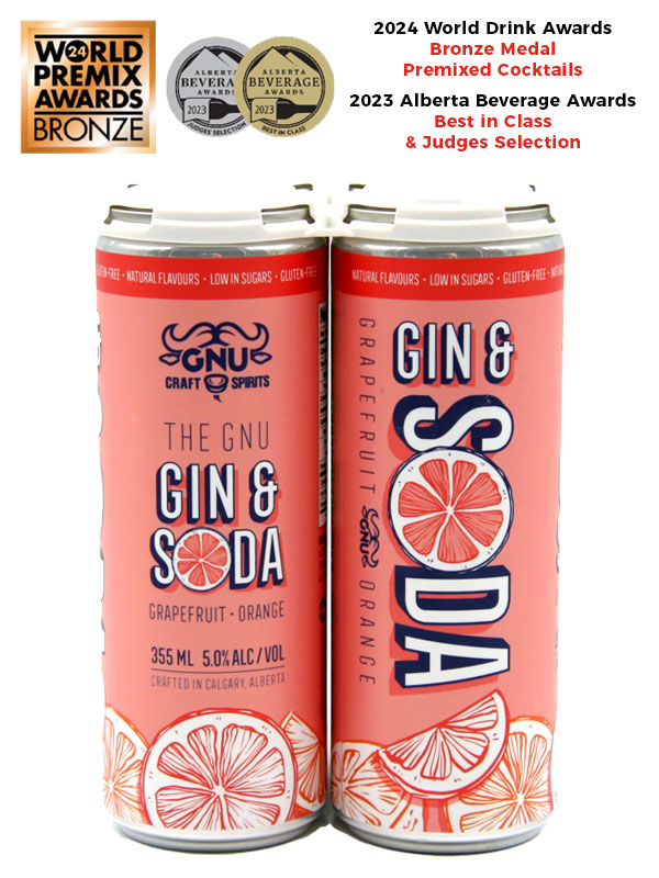 GNU GIN & SODA GRAPEFRUIT ORANGE 4PK