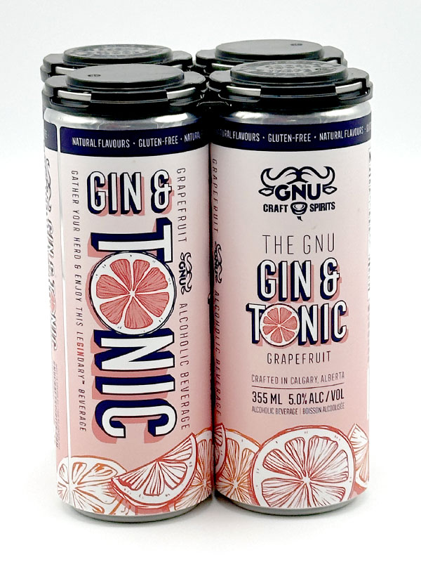 GNU GIN & TONIC GRAPEFRUIT ORANGE 4PK