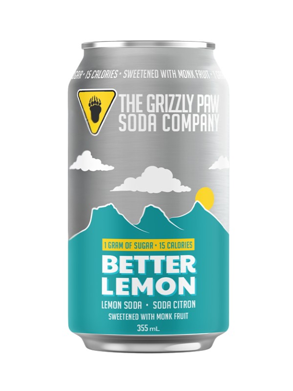 GRIZZLY PAW BETTER LEMON SODA - 24X -CLS