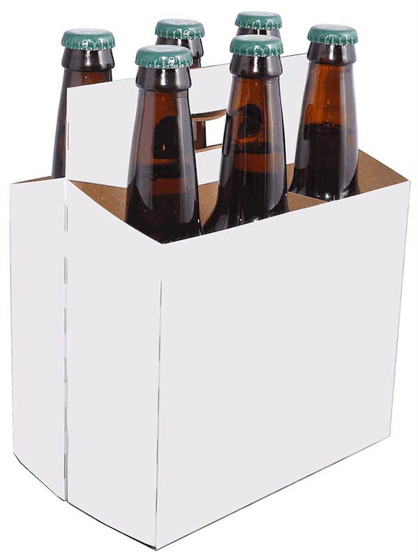 SIX PACK CARRIER BEER (WHITE)(190 PER CA